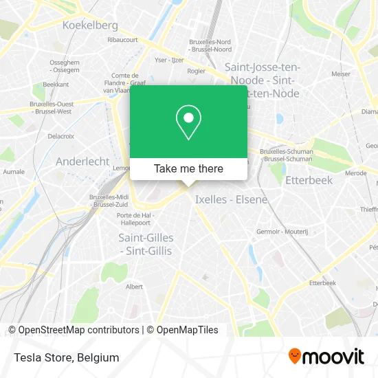 Tesla Store map