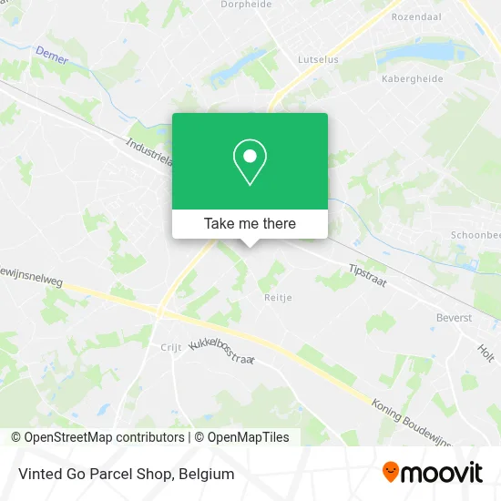 Vinted Go Parcel Shop map