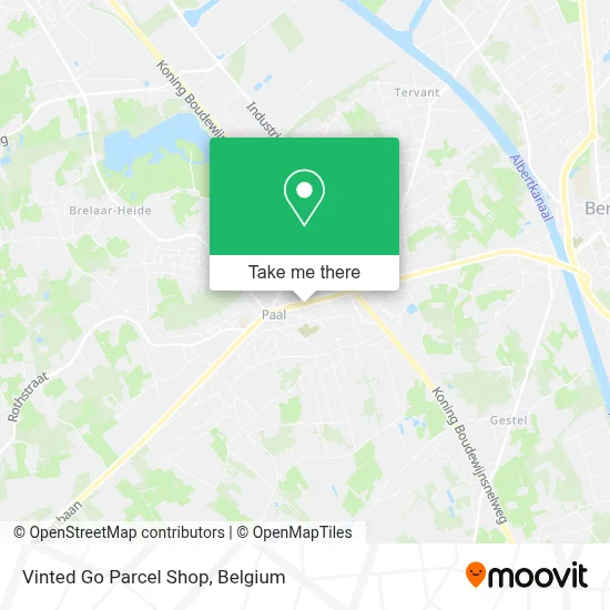 Vinted Go Parcel Shop map