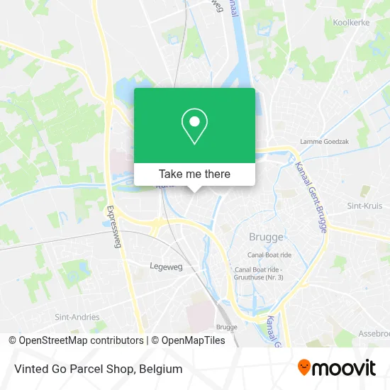 Vinted Go Parcel Shop map