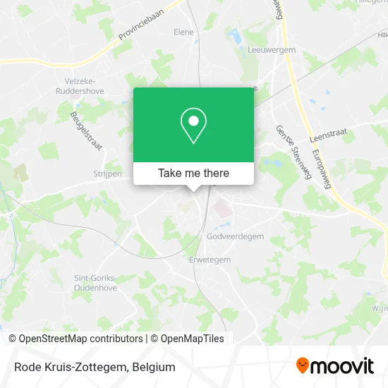 Rode Kruis-Zottegem map