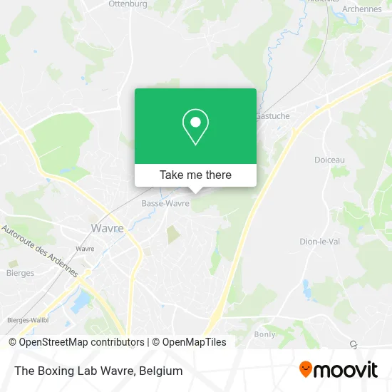 The Boxing Lab Wavre map