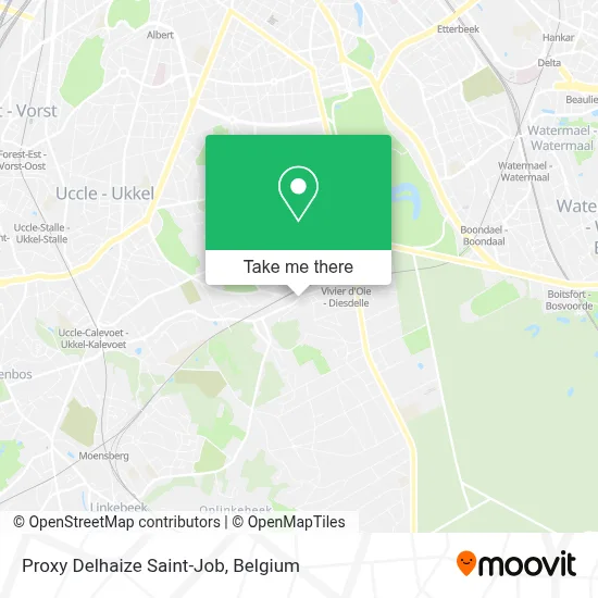 Proxy Delhaize Saint-Job map