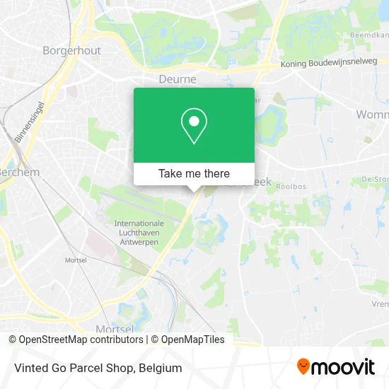 Vinted Go Parcel Shop map