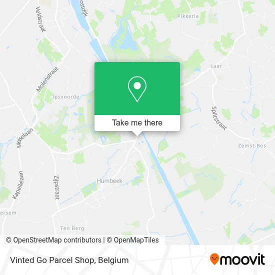 Vinted Go Parcel Shop map