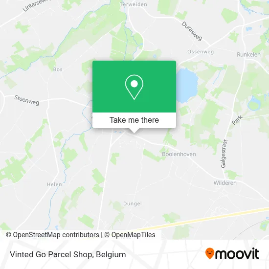 Vinted Go Parcel Shop map