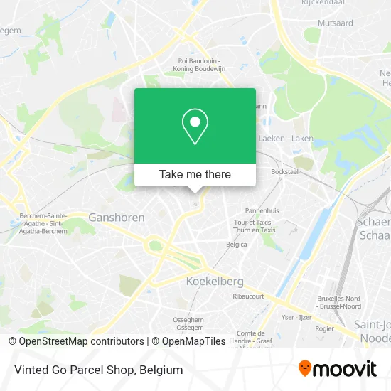 Vinted Go Parcel Shop map