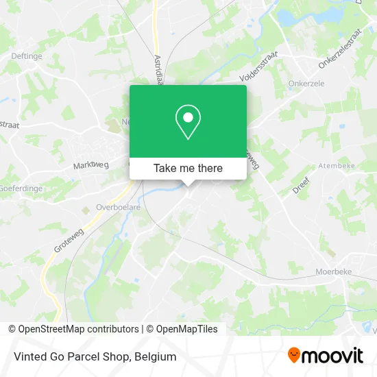 Vinted Go Parcel Shop map