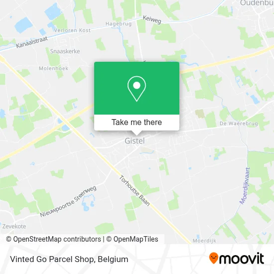 Vinted Go Parcel Shop map