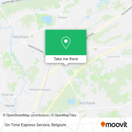On Time Express Service map