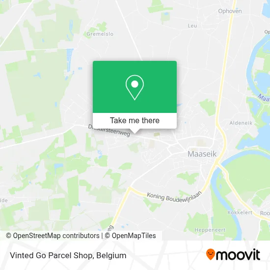 Vinted Go Parcel Shop map