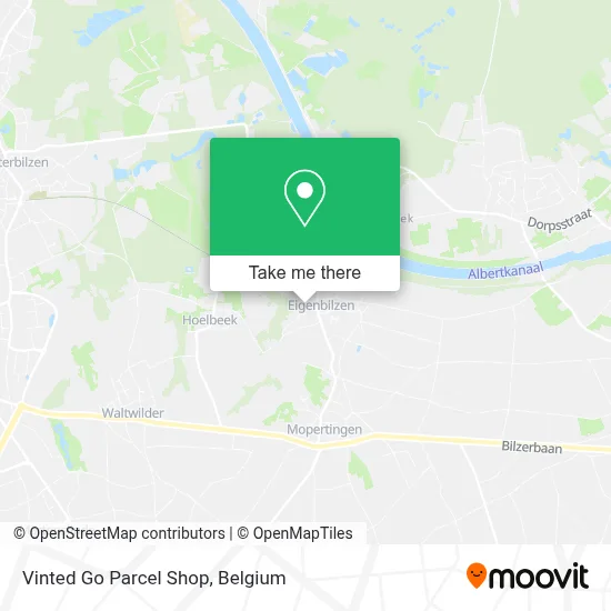 Vinted Go Parcel Shop map