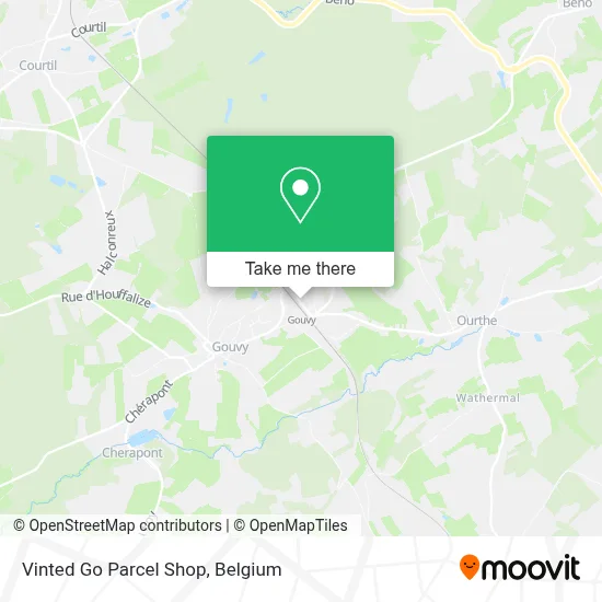 Vinted Go Parcel Shop map
