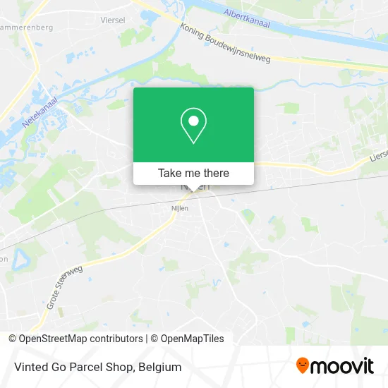 Vinted Go Parcel Shop map