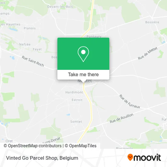 Vinted Go Parcel Shop map