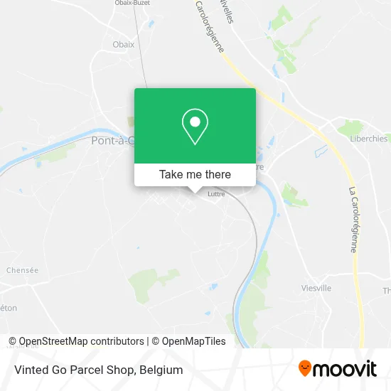 Vinted Go Parcel Shop map
