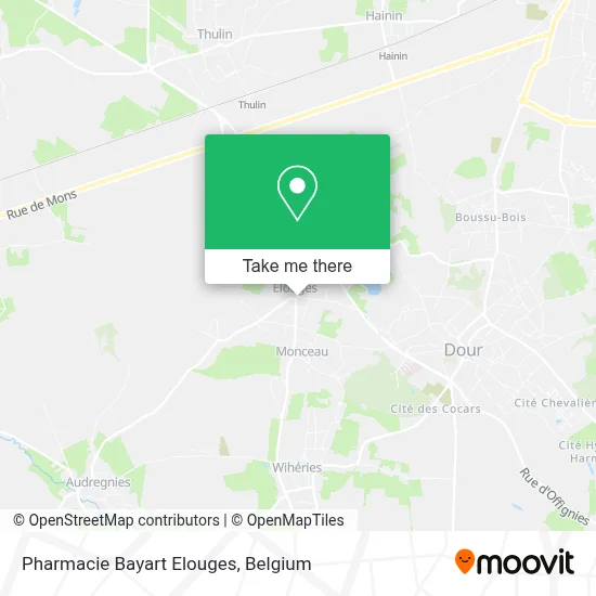 Pharmacie Bayart Elouges plan