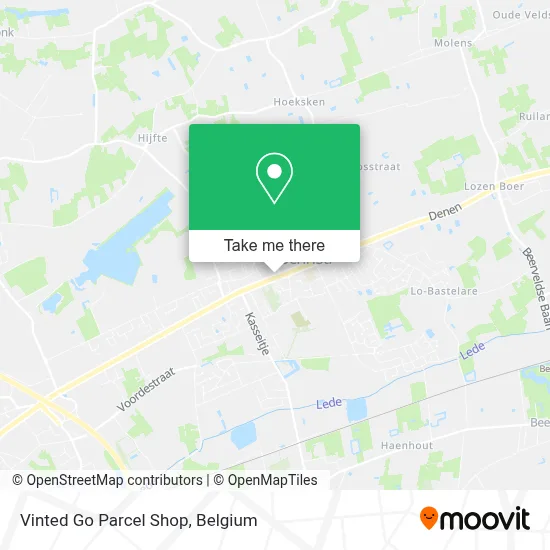 Vinted Go Parcel Shop map