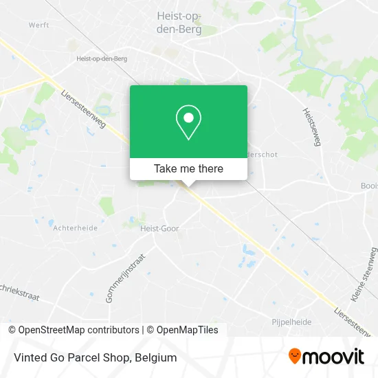 Vinted Go Parcel Shop map