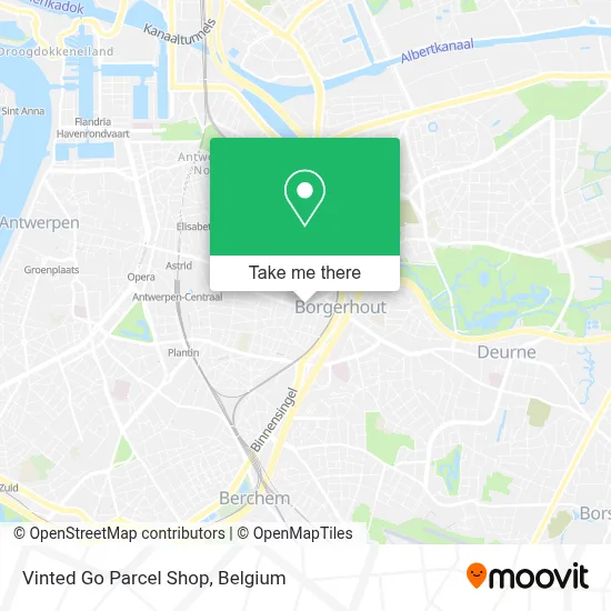 Vinted Go Parcel Shop map
