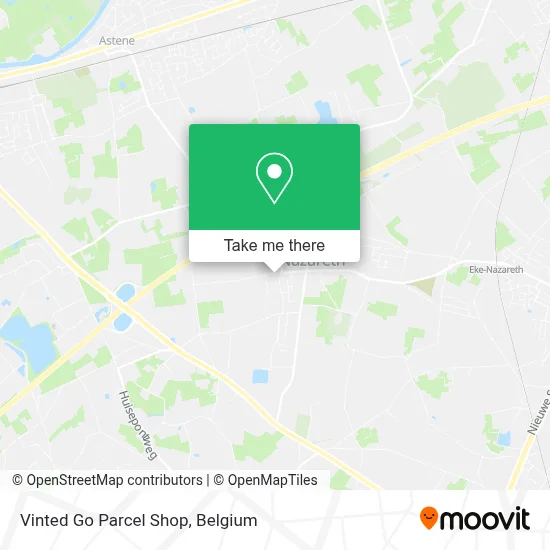 Vinted Go Parcel Shop map