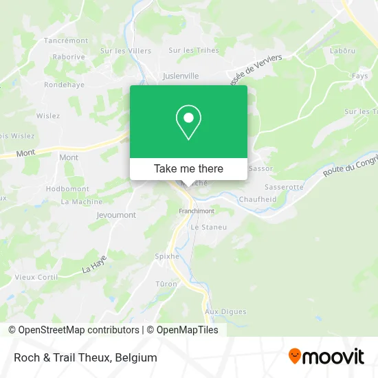 Roch & Trail Theux map
