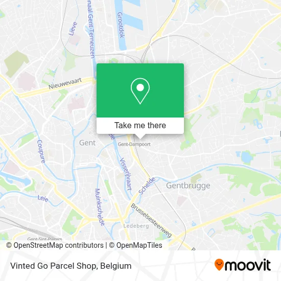 Vinted Go Parcel Shop map