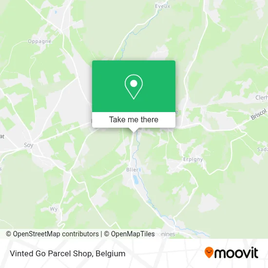 Vinted Go Parcel Shop map
