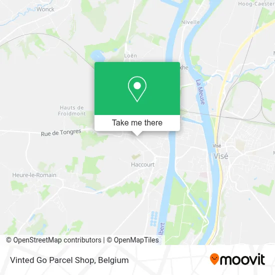 Vinted Go Parcel Shop map