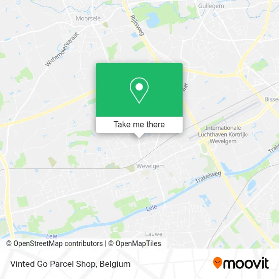 Vinted Go Parcel Shop map