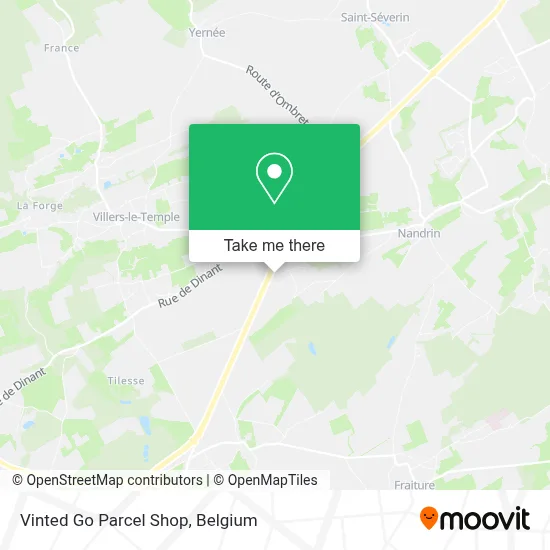 Vinted Go Parcel Shop map