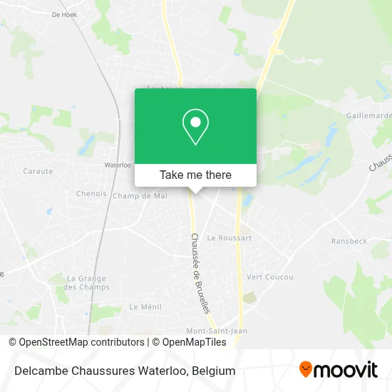 Delcambe Chaussures Waterloo map