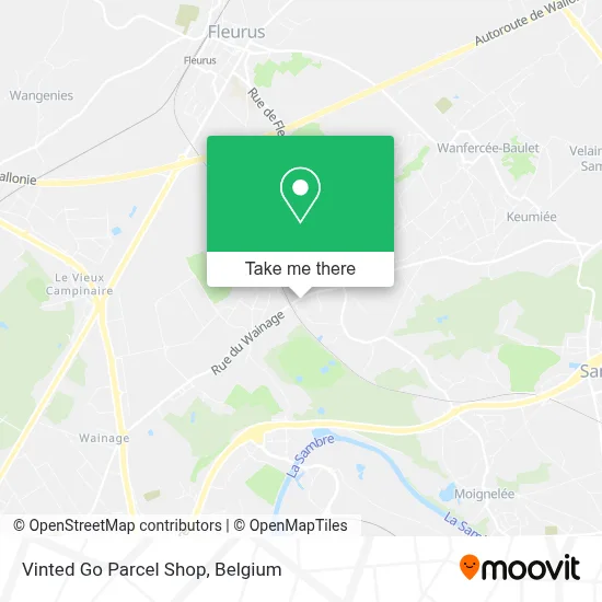 Vinted Go Parcel Shop map