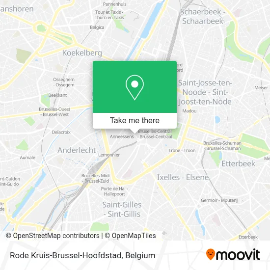 Rode Kruis-Brussel-Hoofdstad map
