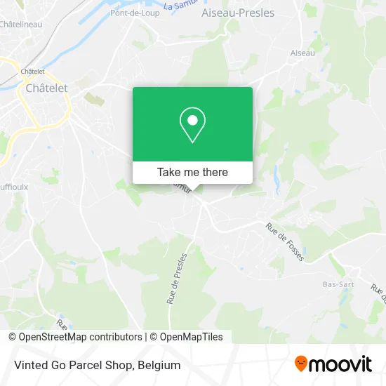 Vinted Go Parcel Shop map