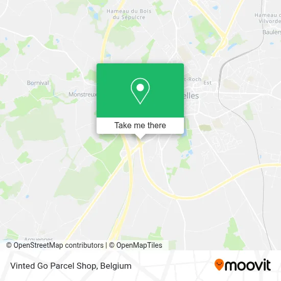 Vinted Go Parcel Shop map
