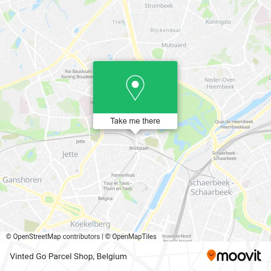 Vinted Go Parcel Shop map