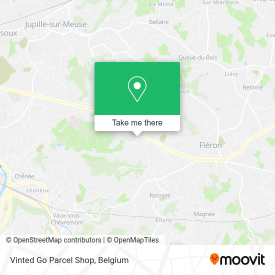 Vinted Go Parcel Shop map