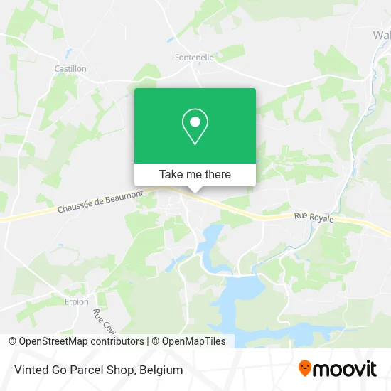 Vinted Go Parcel Shop map