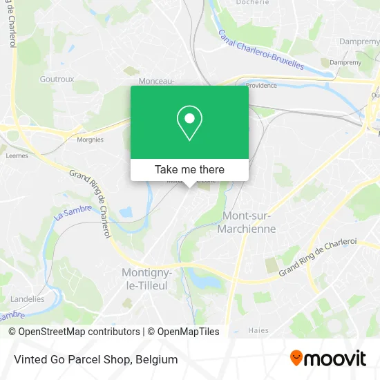 Vinted Go Parcel Shop map