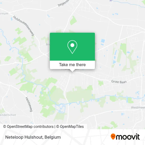 Neteloop Hulshout map