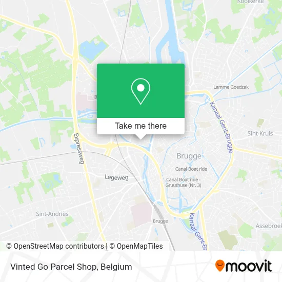 Vinted Go Parcel Shop map