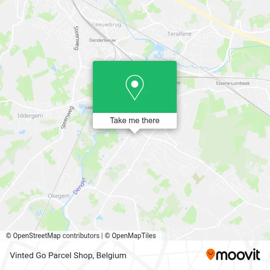 Vinted Go Parcel Shop map
