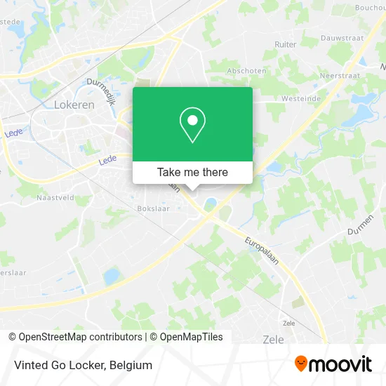 Vinted Go Locker map