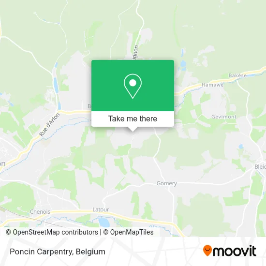 Poncin Carpentry map