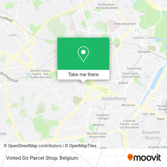 Vinted Go Parcel Shop map