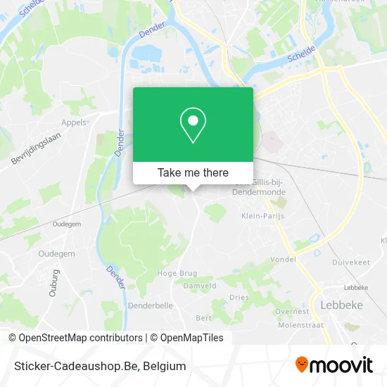 Sticker-Cadeaushop.Be map