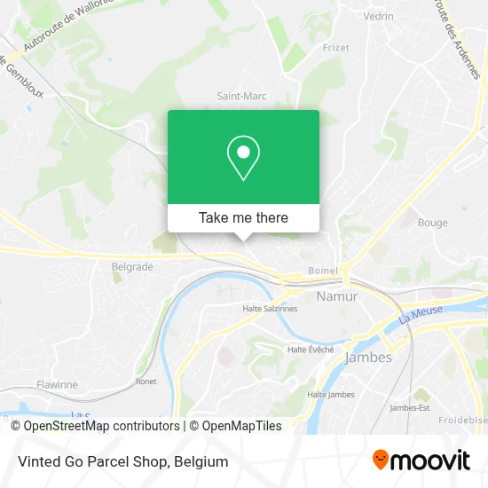 Vinted Go Parcel Shop map
