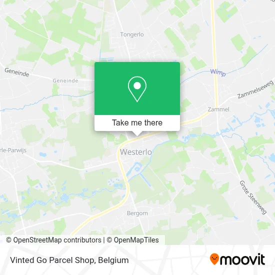 Vinted Go Parcel Shop map