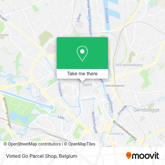 Vinted Go Parcel Shop map